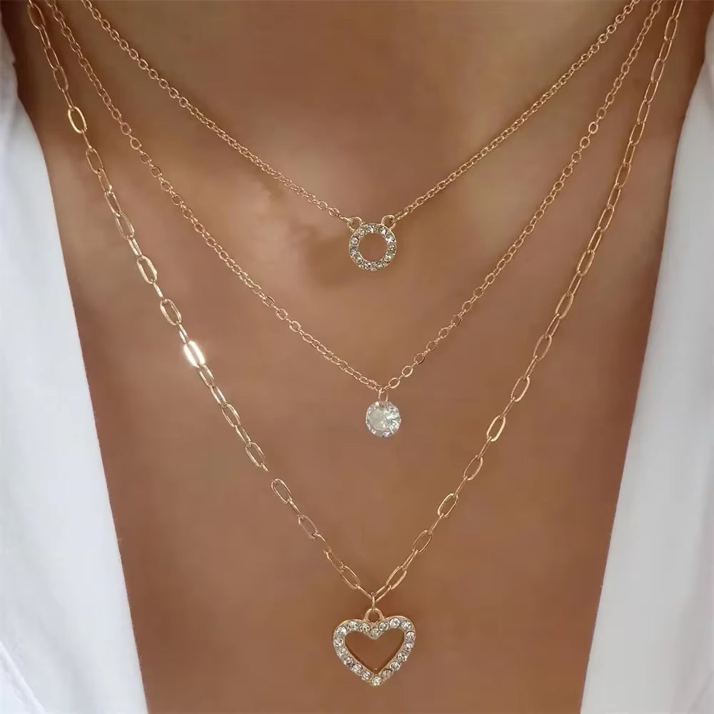 Vintage Punk Gold-plate Thick Chain Head Portrait Coin Pendant Necklace For Women