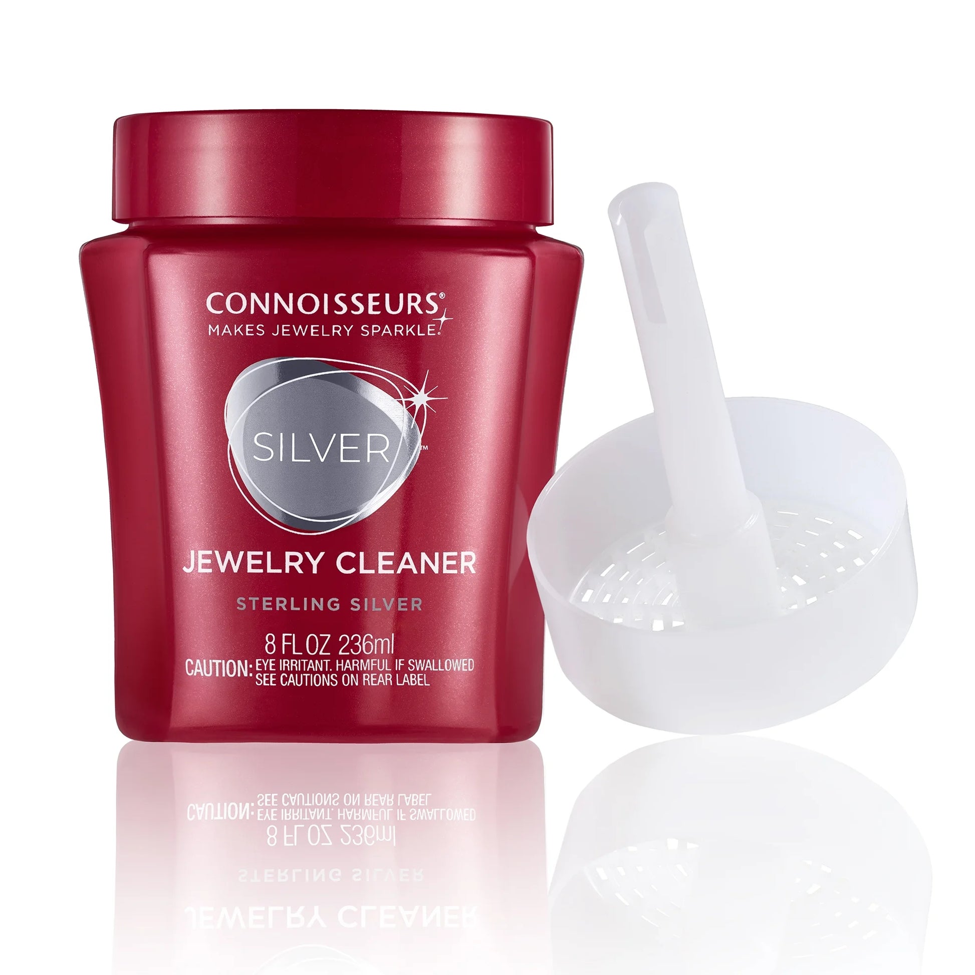 Silver Jewelry Cleaner, Liquid Dip Jewelry Cleaner in Red Jar