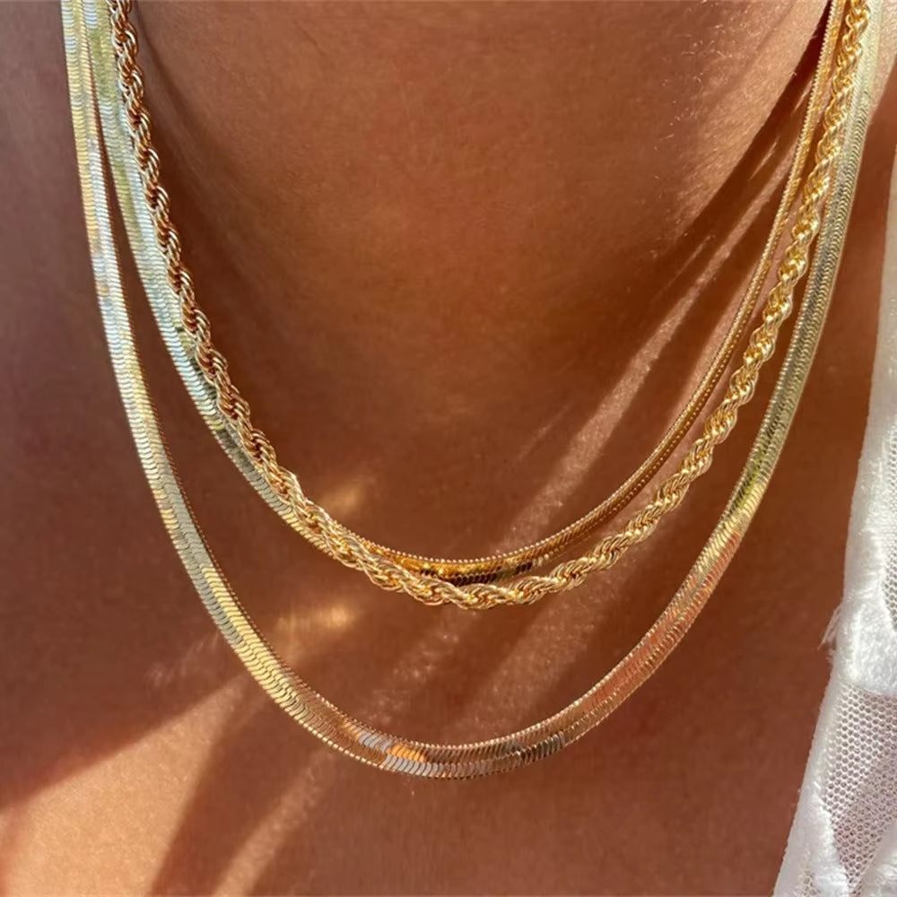 Vintage Punk Gold-plate Thick Chain Head Portrait Coin Pendant Necklace For Women